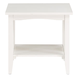 OSP Home Furnishings Sierra Mission End Table White Finish