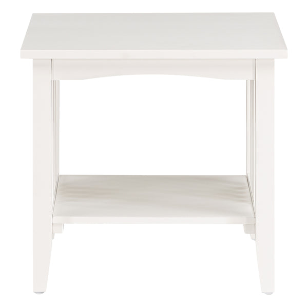 OSP Home Furnishings Sierra Mission End Table White Finish