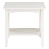 OSP Home Furnishings Sierra Mission End Table White Finish