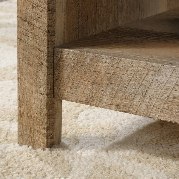 English Elm Lift-Top Coffee Table With Ample Storage - Stylish Brown Finish For Modern & Rustic Decor Spaces B356P402741