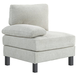 English Elm Homcom Left-Facing Modular Armchair With Pocket Springs, Soft Chenille And Wood Legs For Comfort W2225P229504