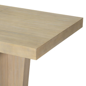 English Elm TOPMAX Solid Wood Extendable Dining Table Set for 6 with 18" Leaf, Trestle Legs, Cushioned Bench & Chairs Natural SP000089AAA