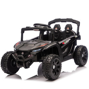English Elm 24v Kids Utv Ride on with Dual 80w Motors Remote Control and Four Wheel Suspension Black W1578P342134