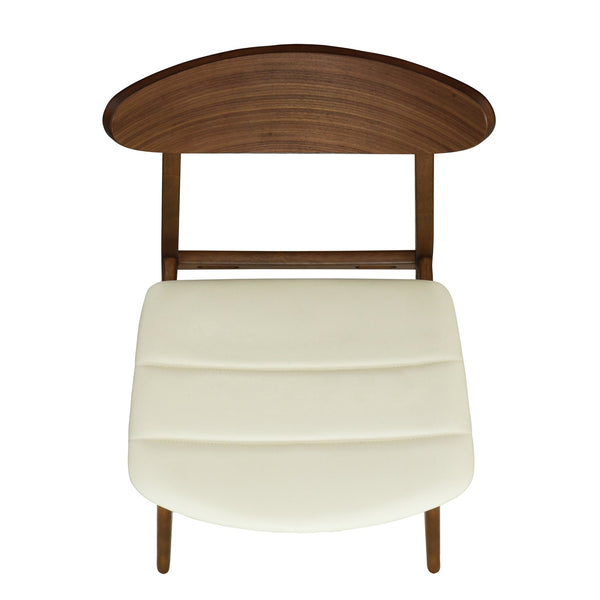 English Elm Christopher Knight Home® - DINING Chair Set of 2 Mid-Century Rubberwood Frame with PU Upholstery, Sleek Lightweight Design Beige N771P298839M