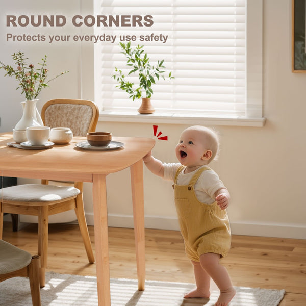 English Elm Dining Table with Scratch Resistant Wood Effect Top Seats Six for Family Gatherings T3971P390819