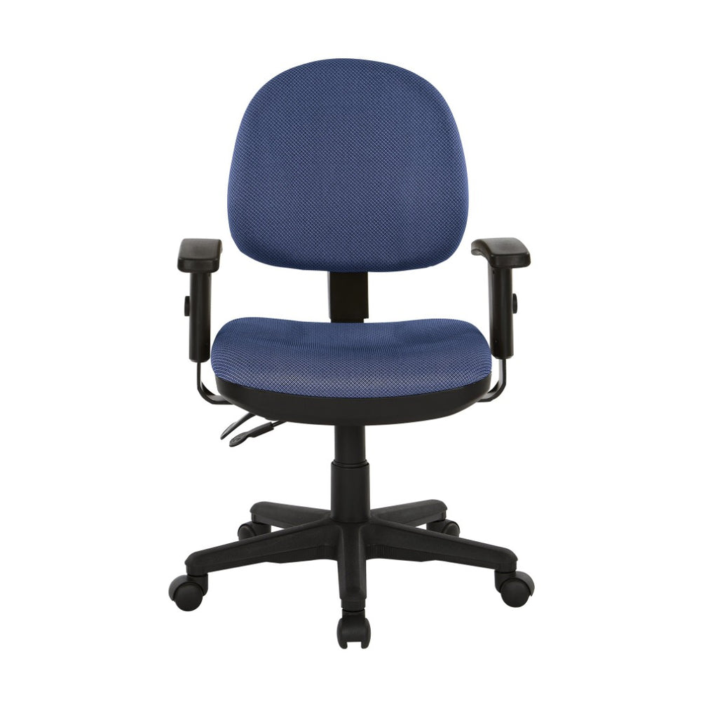 OSP Home Furnishings Sculptured Ergonomic Office Chair with Lumbar Support and Greenguard Certified Foam Padding 8180-296