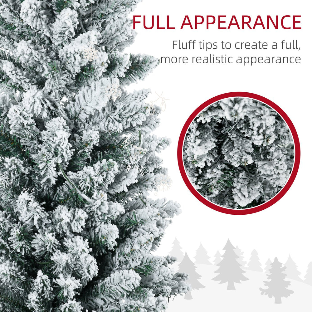 English Elm Homcom 5' Slim Pre-Lit Noble Fir Christmas Tree With 110 Led Lights - Perfect For Small Spaces! W2225P249653