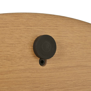 English Elm [Assembly Mid-Century Coffee Table Set with Tambour Sliding Doors, Fluted Round End Table, Gold Handles, Versatile Storage and Stylish Wooden Finish Natural N721P351940D