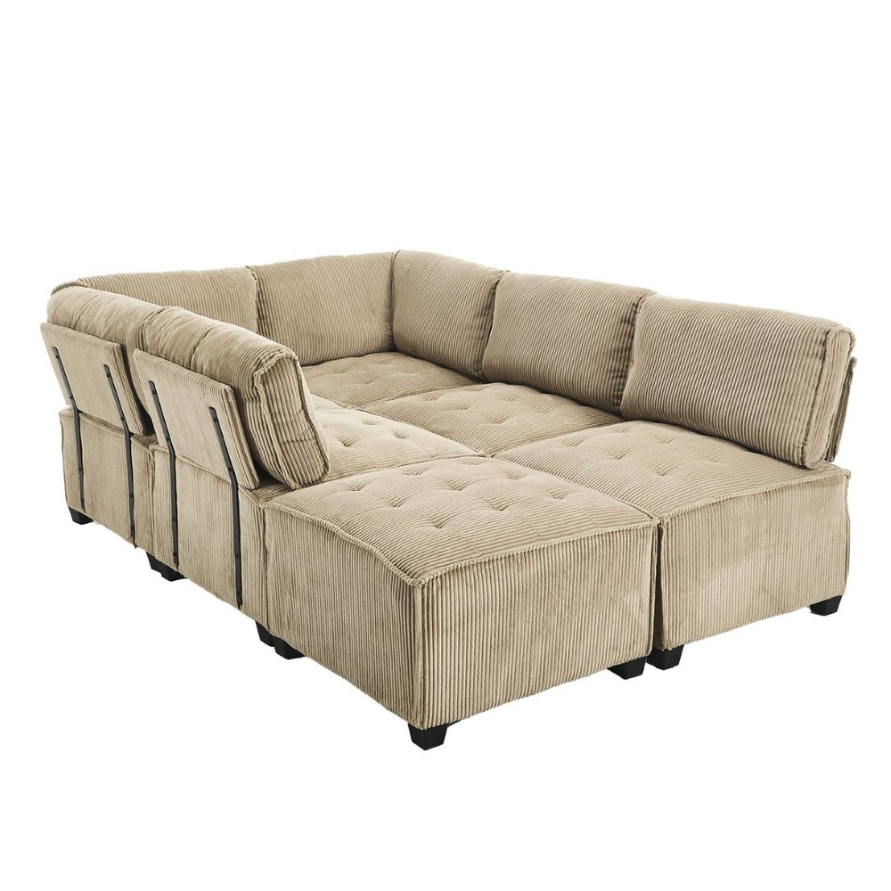 English Elm United We Win U-Shaped Modular Sectional Sofa - Cozy 6-Seat Couch With Reversible Chaise & Pet-Friendly Design W1568S00155-GIGA