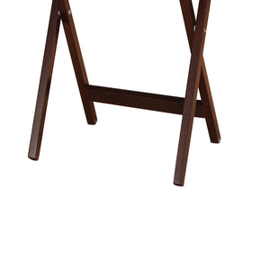 English Elm Cranston Cappuccino 4-Piece Folding TV Tray Table Set with Stand – Durable Asian Hardwood, Versatile Use B062P333399