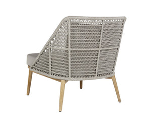 Sunpan Andria Outdoor Lounge Chair - Modern Design with Durable Teak Base and Weather-Resistant Fabric Palazzo Taupe