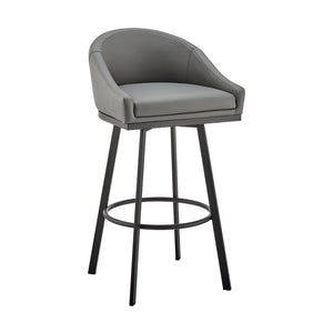 English Elm Eleanor Swivel Barstool Upholstered Faux Leather Seat for Kitchen Island or Pub B2736P464893