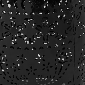 English Elm Christopher Knight Home® - RUBY Lace-Cut Metal Side Table Barrel Shape Accent Table for Patio, Garden & Indoor Use, Rust-Resistant Elegance Black N770P365800K