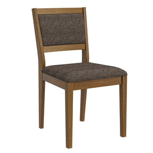 English Elm Du Cap Gray Upholstered Dining Chairs with White Wash Wood Legs Set of 2 B127P495088