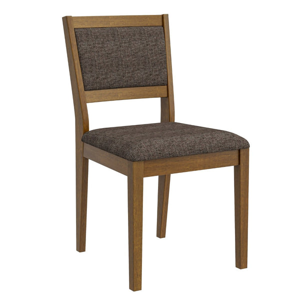 English Elm Du Cap Gray Upholstered Dining Chairs with White Wash Wood Legs Set of 2 B127P495088