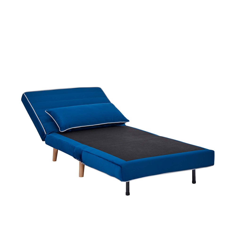 English Elm Canon Foldable Velvet Sectional Sofa Bed - Space-Saving, Quick-Convert To Twin Beds, 3-Position Comfort W3391S00012