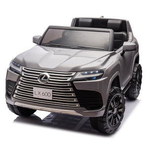 English Elm Licensed Lexus Lx600 24v Two Seater Kids Ride on Suv with Remote and Suspension Gray W1578P339058