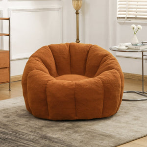 English Elm Bean Bag Lounge Chair Faux Fur Memory Foam Armrests Ergonomic Seat for Adults W2200P239873