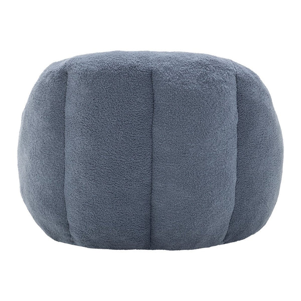 English Elm Bean Bag Chair Oversized Faux Fur Memory Foam Lounge Seat for Dorm or Living Room Light Blue W2200P302144
