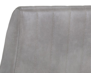 Sunpan Halden Dining Chair Set of 2 – Urban Style with Bold Stitching and Rustic Bronze Steel Frame Bravo Metal