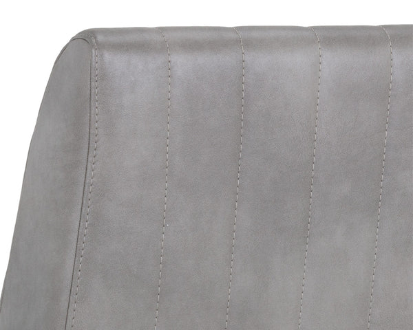 Sunpan Halden Dining Chair Set of 2 – Urban Style with Bold Stitching and Rustic Bronze Steel Frame Bravo Metal