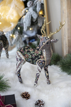 English Elm 13x6.3x16.5" Velvet Foam Standing Deer - Multi-Color Modern Timeless Accent, Lightweight Decor W2078P359168