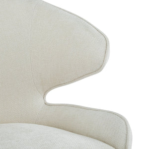 English Elm Modern Shell Back Upholstered Dining Chairs Set of 2 Scandinavian Fabric Seat N772P429023B