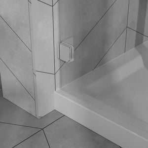 English Elm Goodyo 48"X72" Frameless Sliding Shower Door & Base Combo, Modern Acrylic Shower With Chrome Hardware W1223S00029