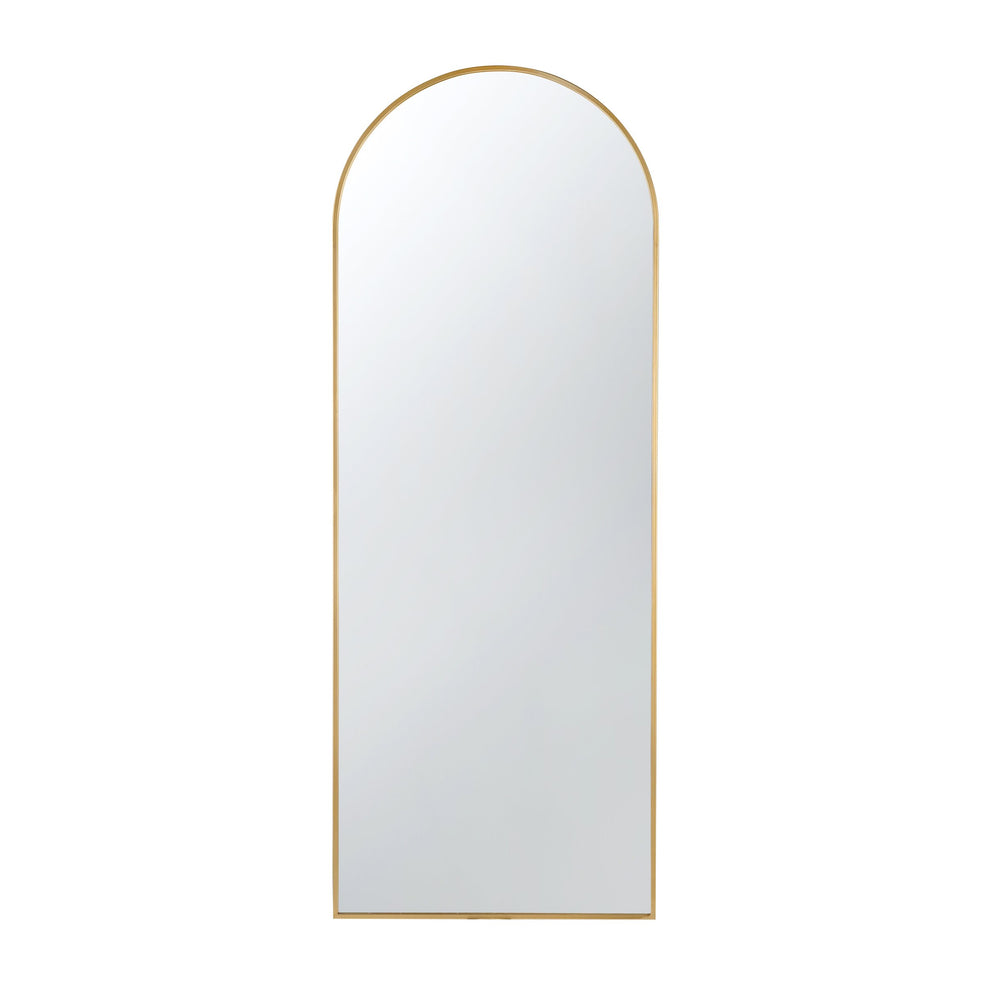 English Elm 28x1x74" Celine Gold Arch Mirror — Full-Length Rounded Arch Frame, Lean or Wall-Mount, Elegant Focal Piece W2078P195625