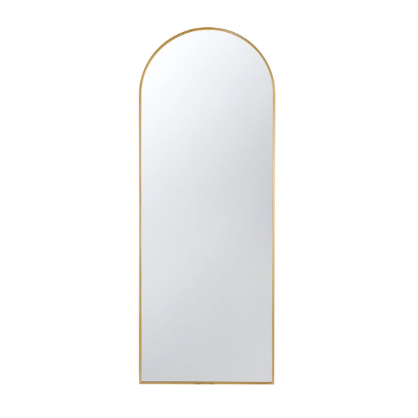 English Elm 28x1x74" Celine Gold Arch Mirror — Full-Length Rounded Arch Frame, Lean or Wall-Mount, Elegant Focal Piece W2078P195625