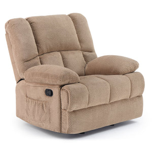 English Elm Oversized Rocking Rocker Recliner Chair with Ergonomic Support, Tool-Free 5-Minute Assembly Comfort Camel T3623P380121