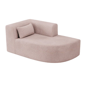 English Elm Upholstered Boucle Sofa with Lumbar Pillow Pocket Spring Seating for Living Room Pink N719P250551P