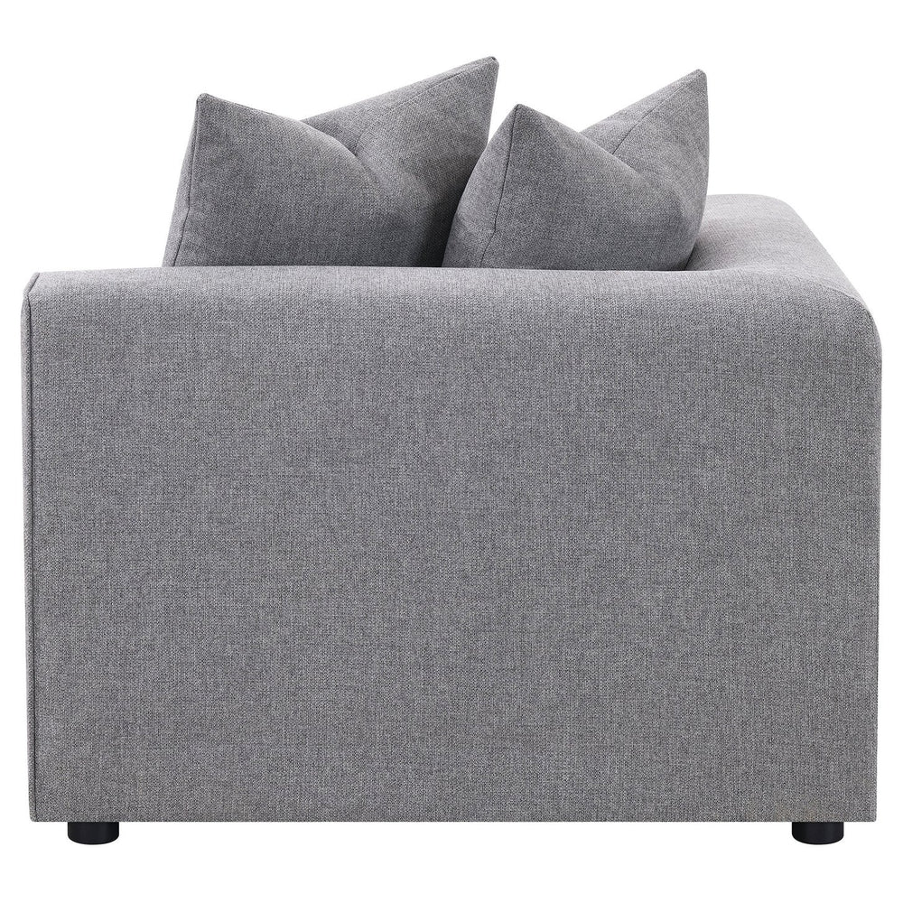 English Elm Amherst Grey Corner Chair With Accent Pillow - Modern Comfort, Versatile Design For Any Space B062P358231