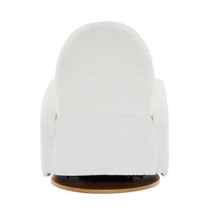 English Elm Christopher Knight Home® - 360 Swivel and Glider Recliner Chair with Boucle Upholstery, Solid Wood Base, Smooth Rocking Comfort Beige N771P207029M