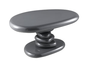 English Elm Charlene Lacquered Mdf End Table with Slim Metal Base for Modern Living Spaces B2726P415855