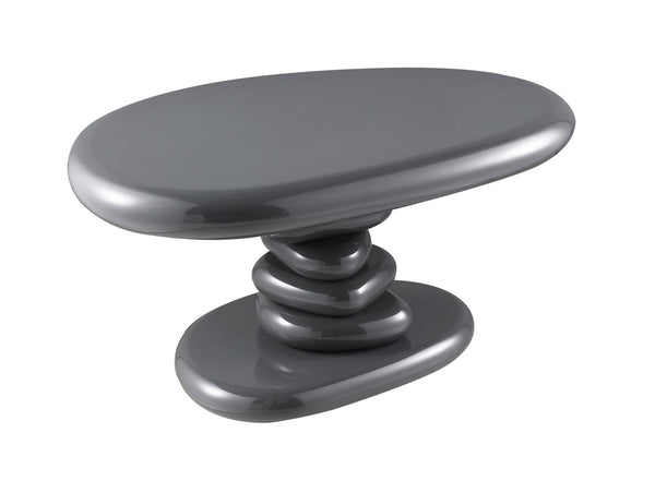 English Elm Charlene Lacquered Mdf End Table with Slim Metal Base for Modern Living Spaces B2726P415855