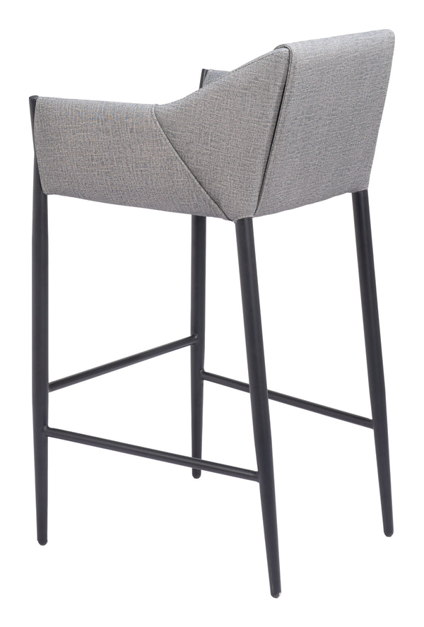 Andover Barstool Slate Gray 110169 Zuo Modern