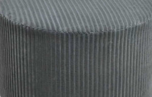 English Elm Corduroy Cube Ottoman Ribbed Upholstery Footrest for Living Room or Bedroom Seating Dark Gray B2748P476008