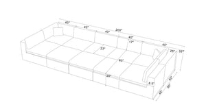 English Elm Coffee Bean Textured Modular Sectional Sofa with Toss Pillows for Modern Living Rooms Dark Gray B2748S00087