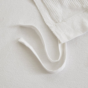 English Elm King/Cal King Bahari 3-Piece Tufted Cotton Chenille Palm Duvet Cover Set — Coastal OEKO-TEX, Button Closure, Machine Washable B03597343