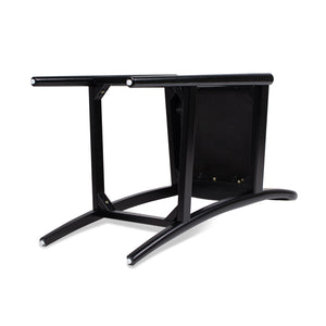 English Elm Jennifer Taylor Home - Panama 30.5" Curved Back Cane Rattan Bar Stool with Oak Frame, Boucle Upholstery & Brass Footrest Black B2719P238386