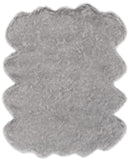 Sams International Abacasa Gloss Machine Made Plush Acrylic Solid Shag Rug Dark Grey 6' x 7'5"