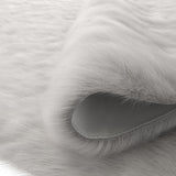 Sams International Abacasa Gloss Machine Made Plush Acrylic Solid Shag Rug White 6' x 7'5"
