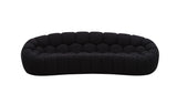 VIG Furniture Divani Casa Yolonda - Modern Curved Black Fabric Sofa Set VGEV-2126C-SET-BLK