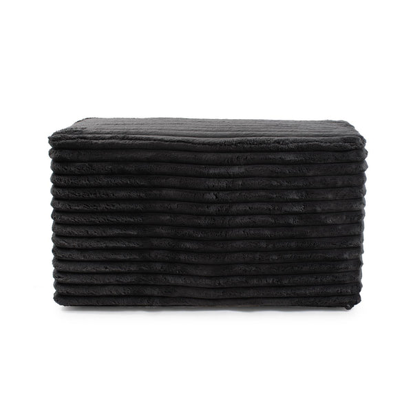 Howard Elliott Universal Bench: Luxurious Faux Leather Furniture For Stylish Seating & Versatile Home Décor Black 100% Polyester 130-1343-howard-elliott