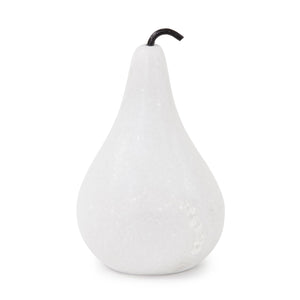 Howard Elliott Newton Pear Sculpture In Exquisite White Marble - Handcrafted Elegance For Home Décor & Gifts White Marble 130009-howard-elliott