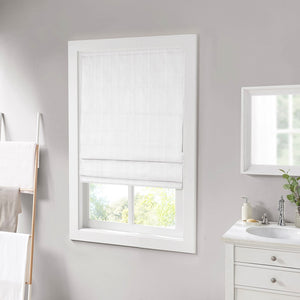 English Elm Basketweave Madison Park Galen Room Darkening Cordless Roman Shade, Thermal Foam Backing, OEKO-TEX Certified B035129707