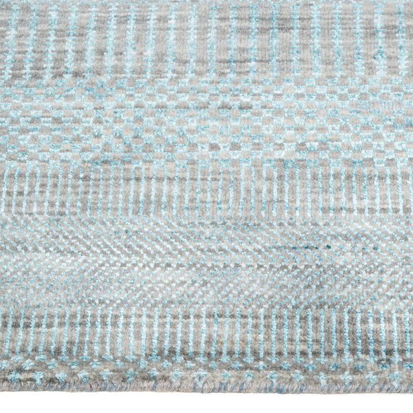 Capel Rugs Heath Hand-knotted Rug: Modern Heirloom Design From India, Perfect For Any Interior Style Spaces Turquoise, Black 70% Wool 30% Viscose 1301rs07060906420