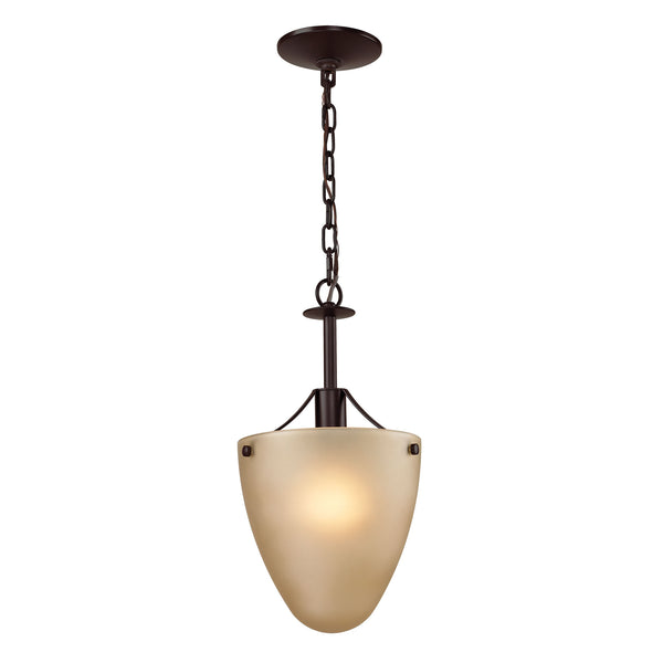 Thomas Lighting Jackson Tulip Frosted Glass Mini Pendant Light for Kitchen Island or Entryway Black 9 inches 1301CS/10