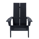 IDEAZ Outdoor Plastic Wood Lounge Set Black 1301GCT